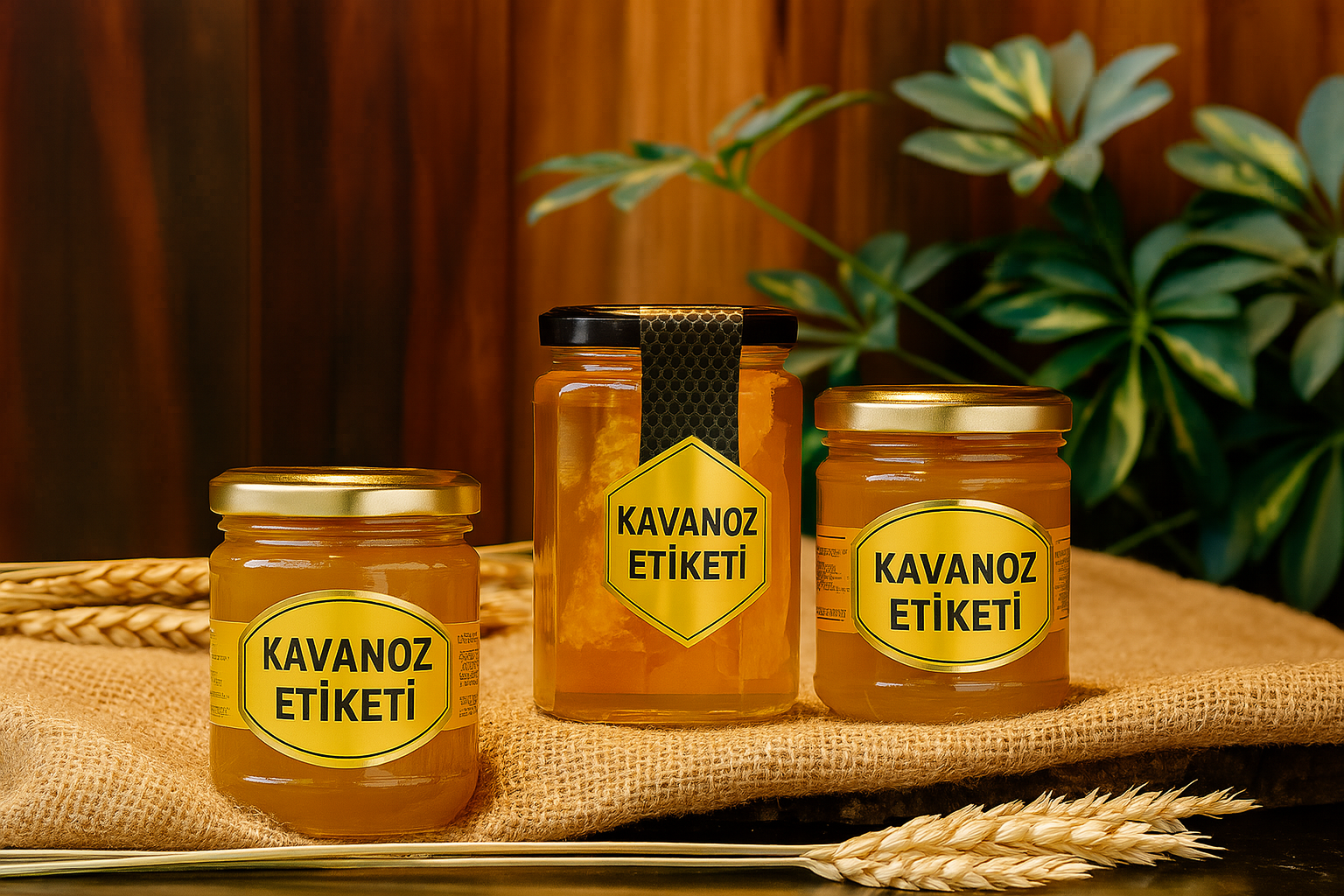 kavanoz etiketi